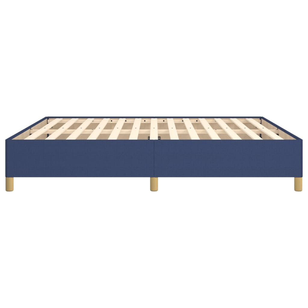 Cadru de pat, albastru, 160 x 200 cm, material textil - Lando
