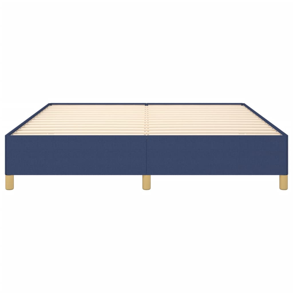 Cadru de pat, albastru, 180 x 200 cm, material textil - Lando