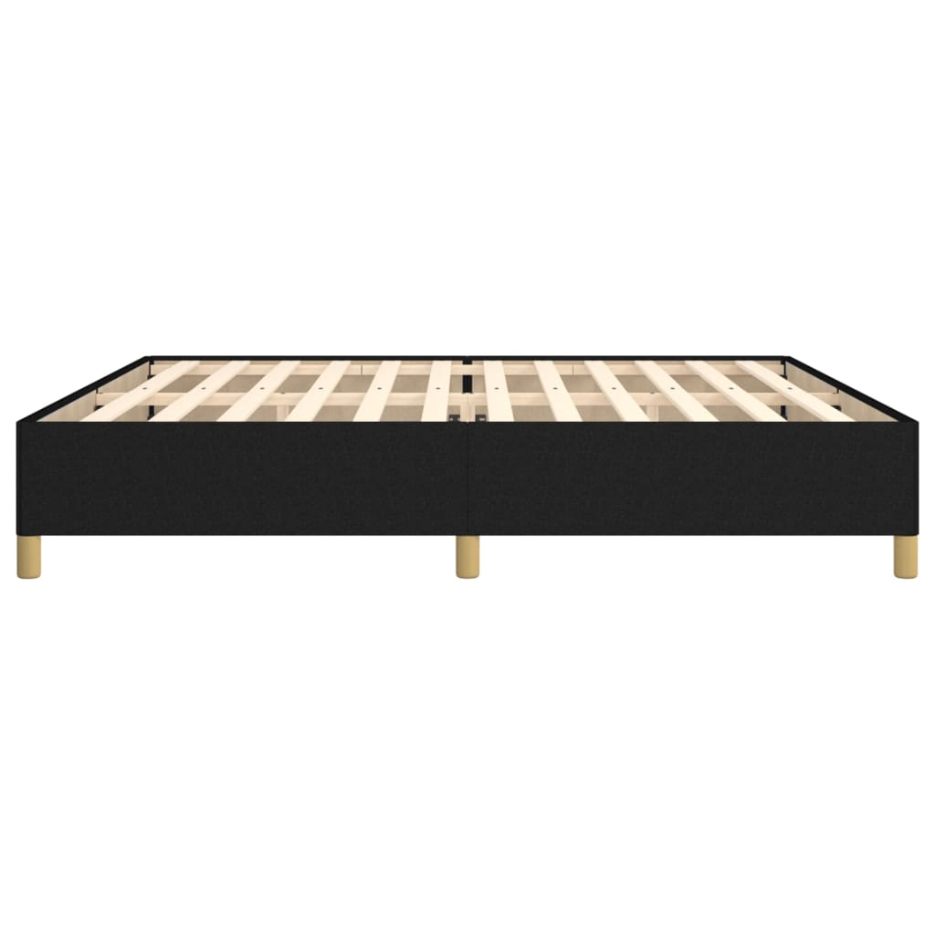 Cadru de pat, negru, 200x200 cm, material textil - Lando