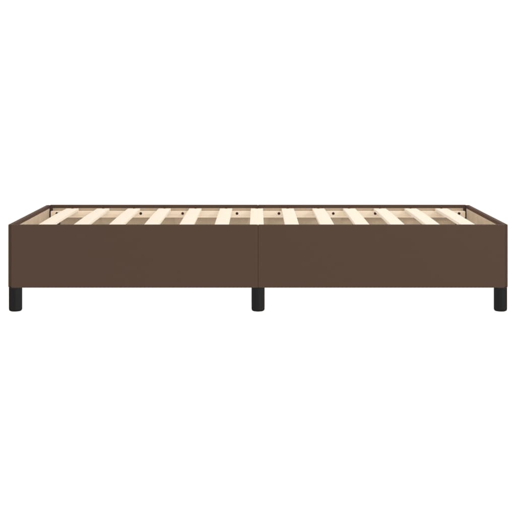 Cadru de pat, maro, 80x200 cm, piele ecologică - Lando