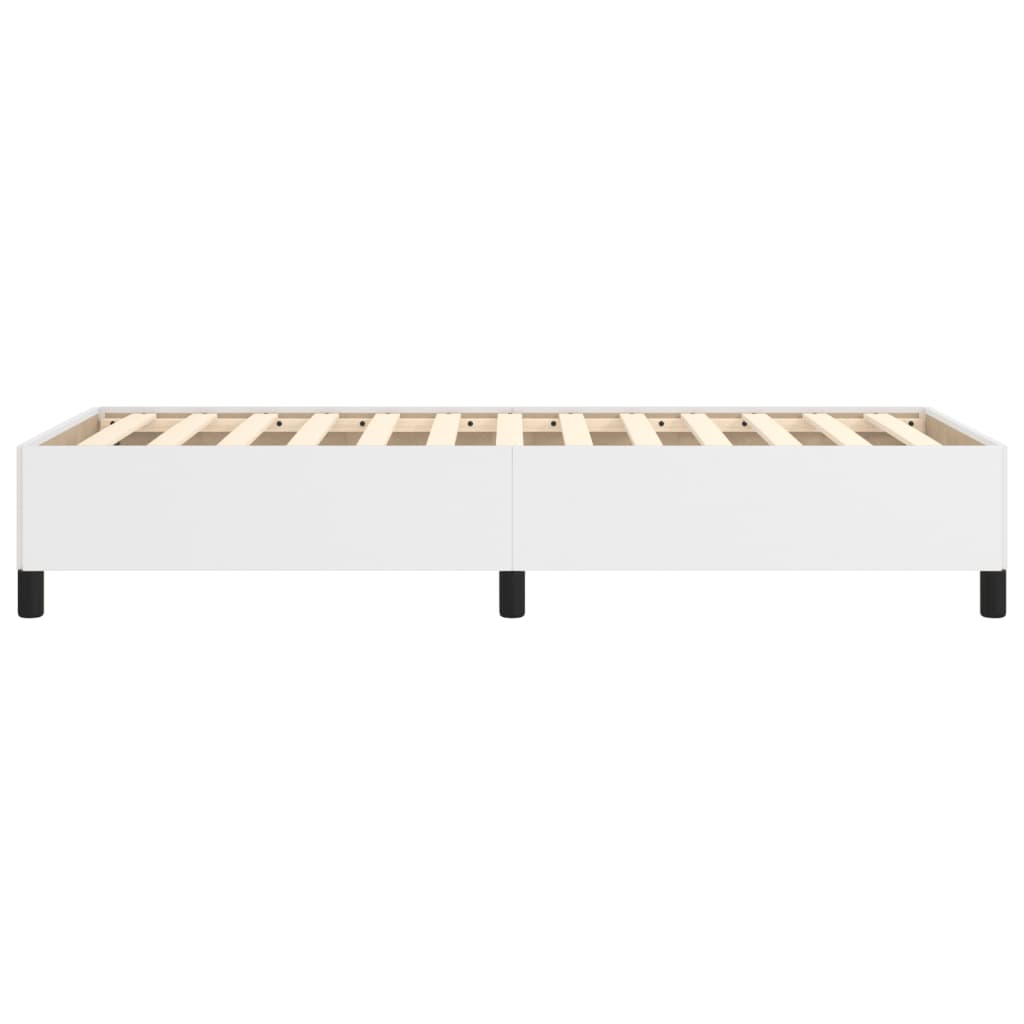 Cadru de pat, alb, 90x190 cm, piele ecologică - Lando