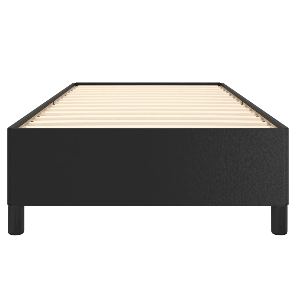 Cadru de pat, negru, 90x200 cm, piele ecologică - Lando