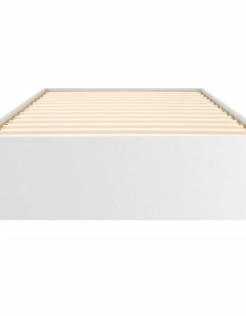 Загрузите изображение в средство просмотра галереи, Cadru de pat, alb, 90x200 cm, piele ecologică - Lando
