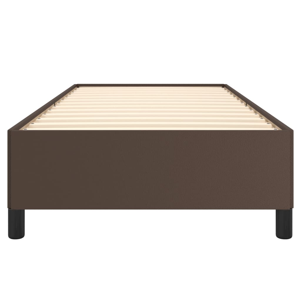 Cadru de pat, maro, 90x200 cm, piele ecologică - Lando