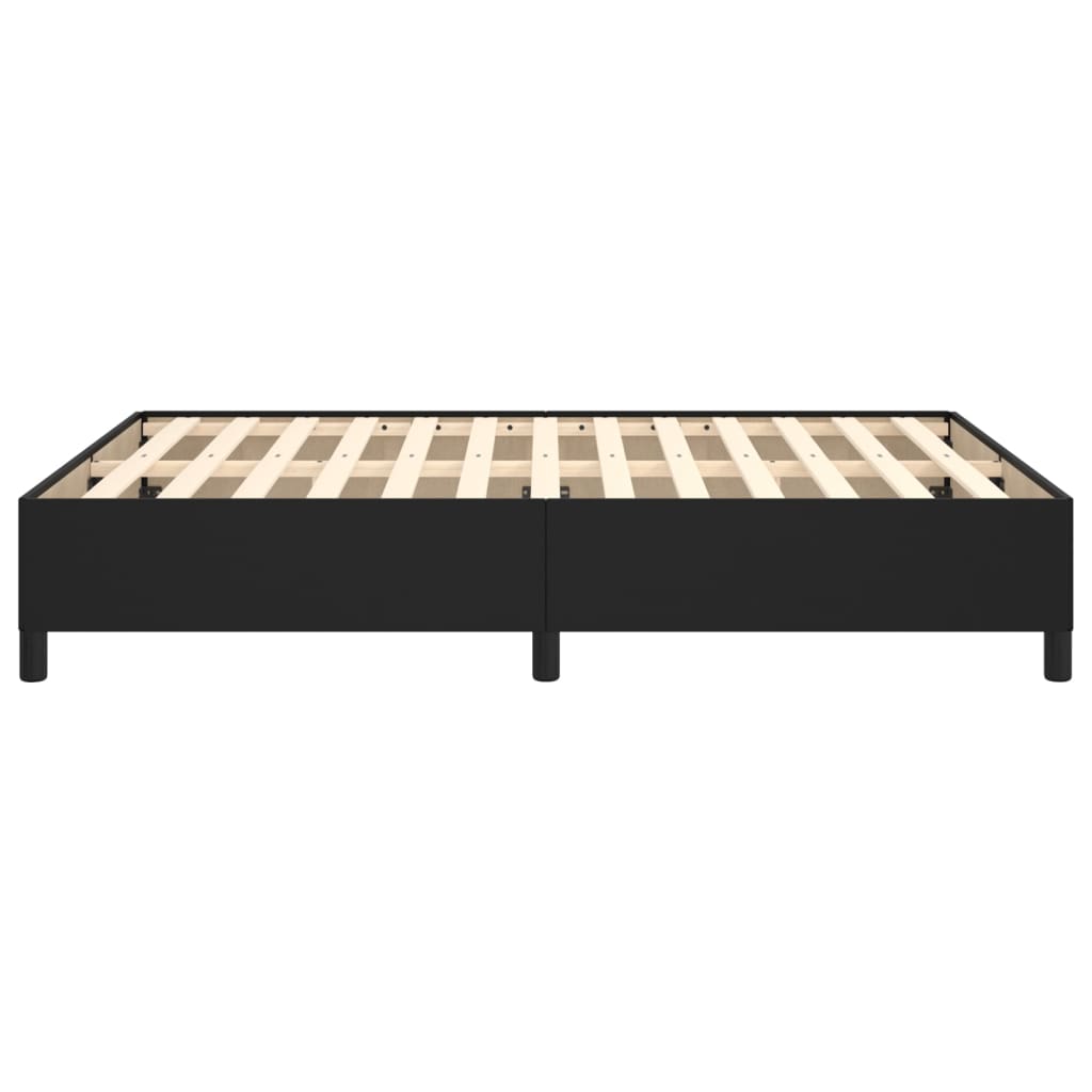 Cadru de pat, negru, 140x190 cm, piele ecologică - Lando