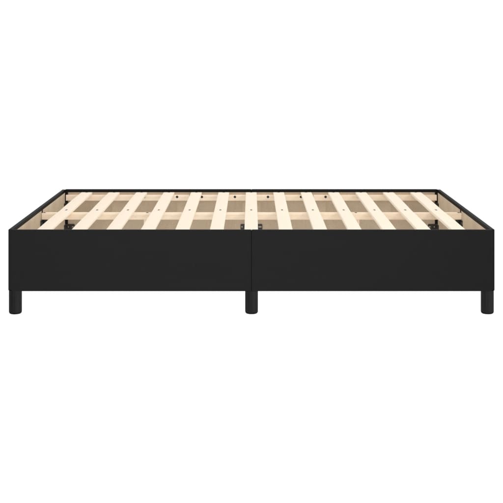 Cadru de pat, negru, 140x200 cm, piele ecologică - Lando