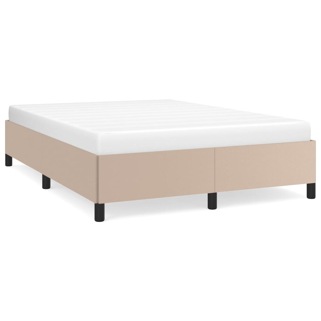 Cadru de pat, cappuccino, 140x200 cm, piele ecologică - Lando