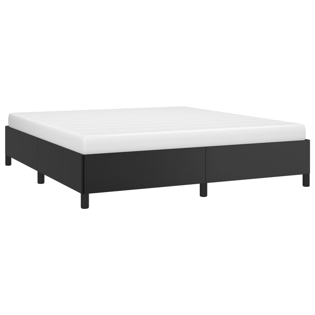 Cadru de pat, negru, 160x200 cm, piele ecologică - Lando