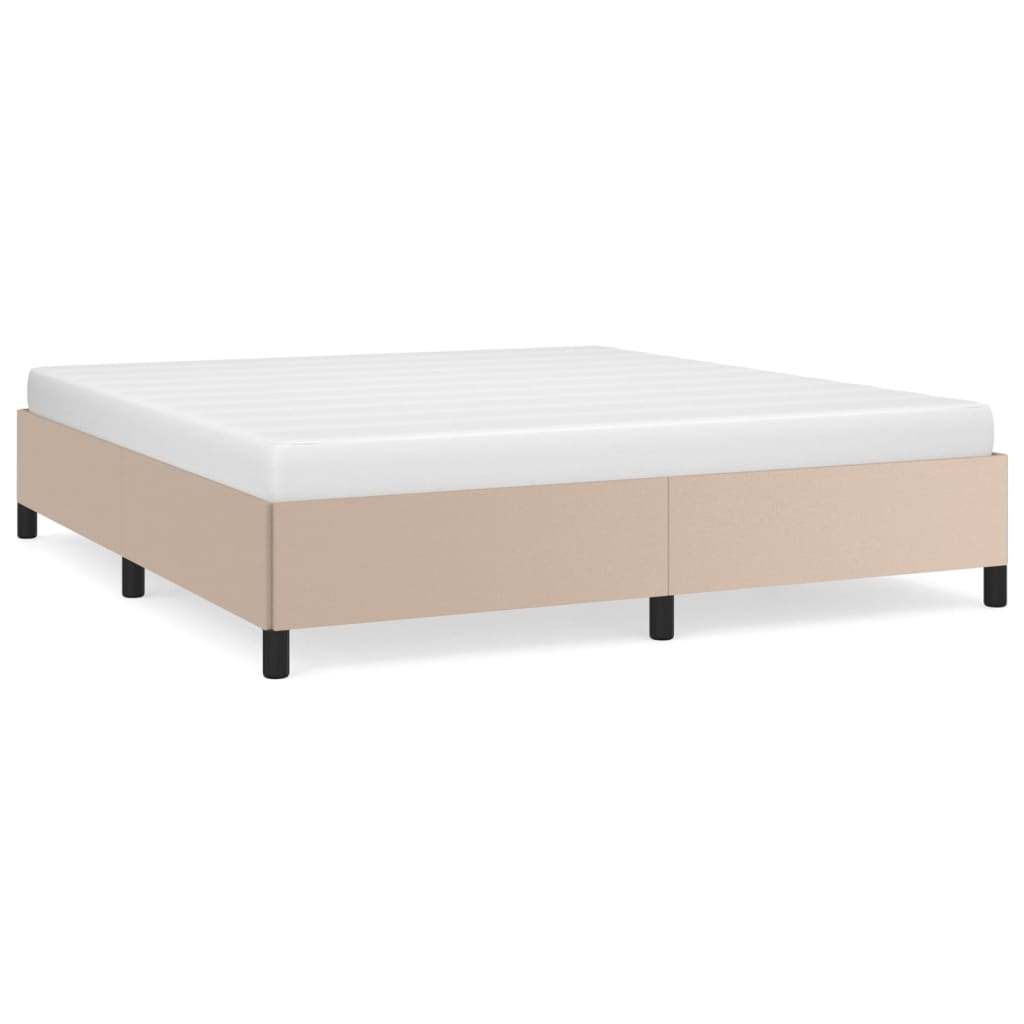 Cadru de pat, cappuccino, 180x200 cm, piele ecologică - Lando