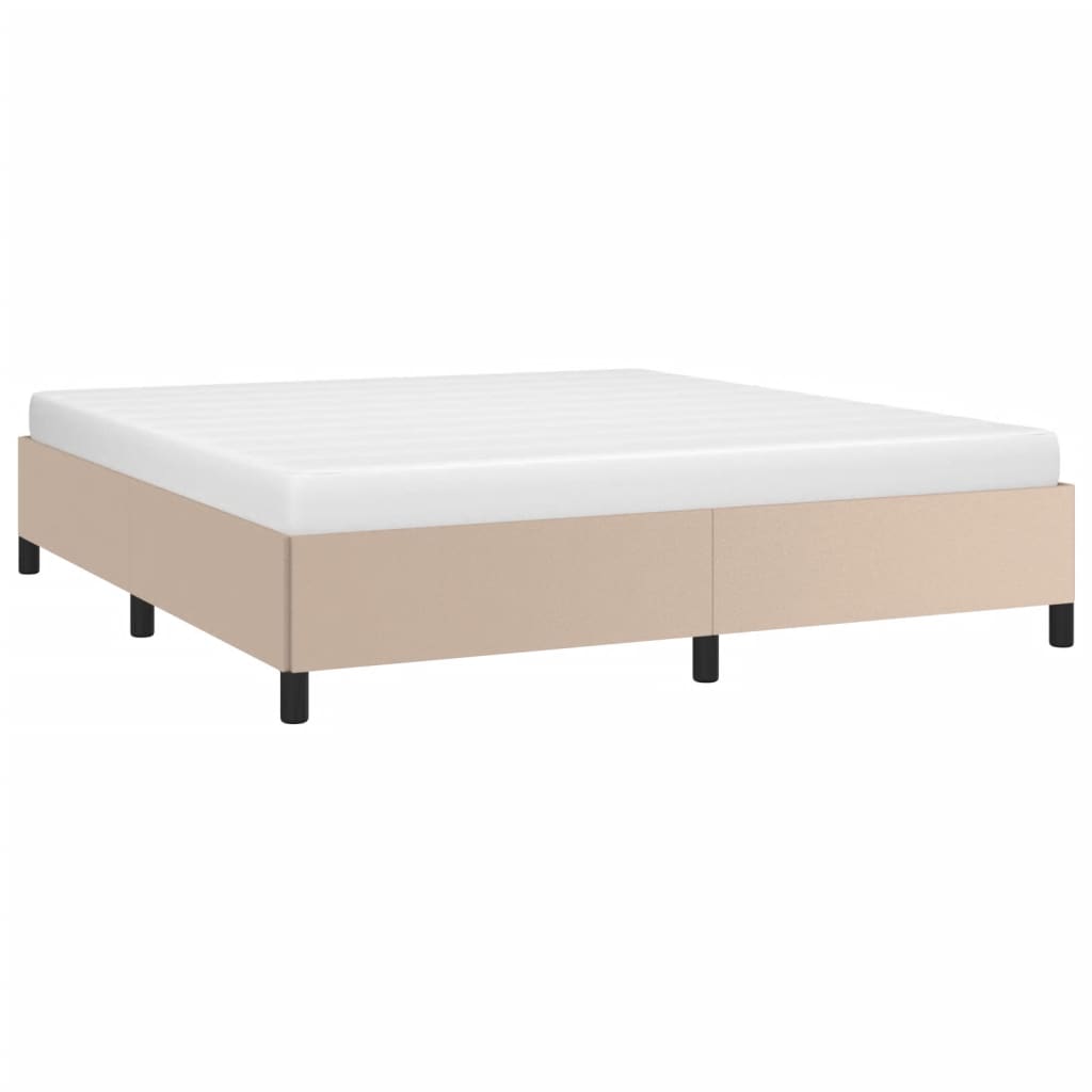 Cadru de pat, cappuccino, 180x200 cm, piele ecologică - Lando