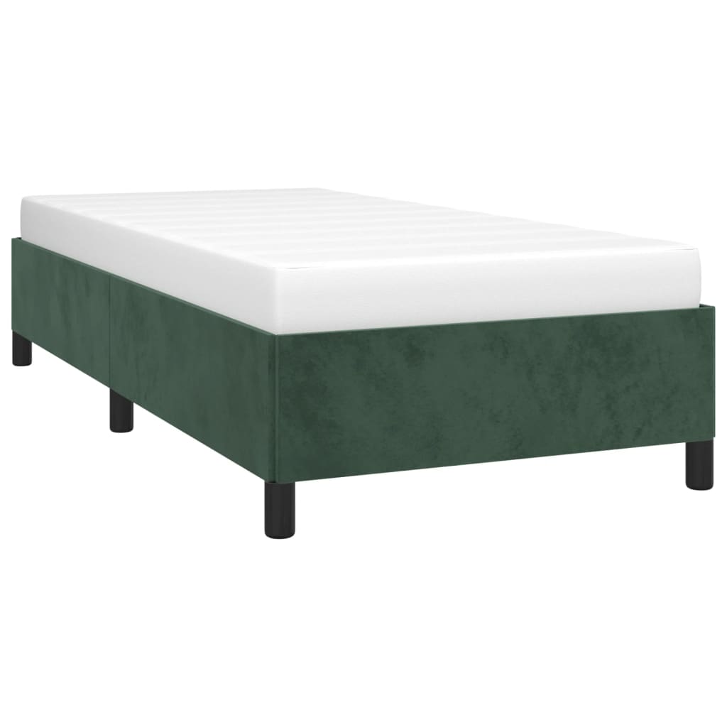 Cadru de pat, verde închis, 80x200 cm, catifea - Lando