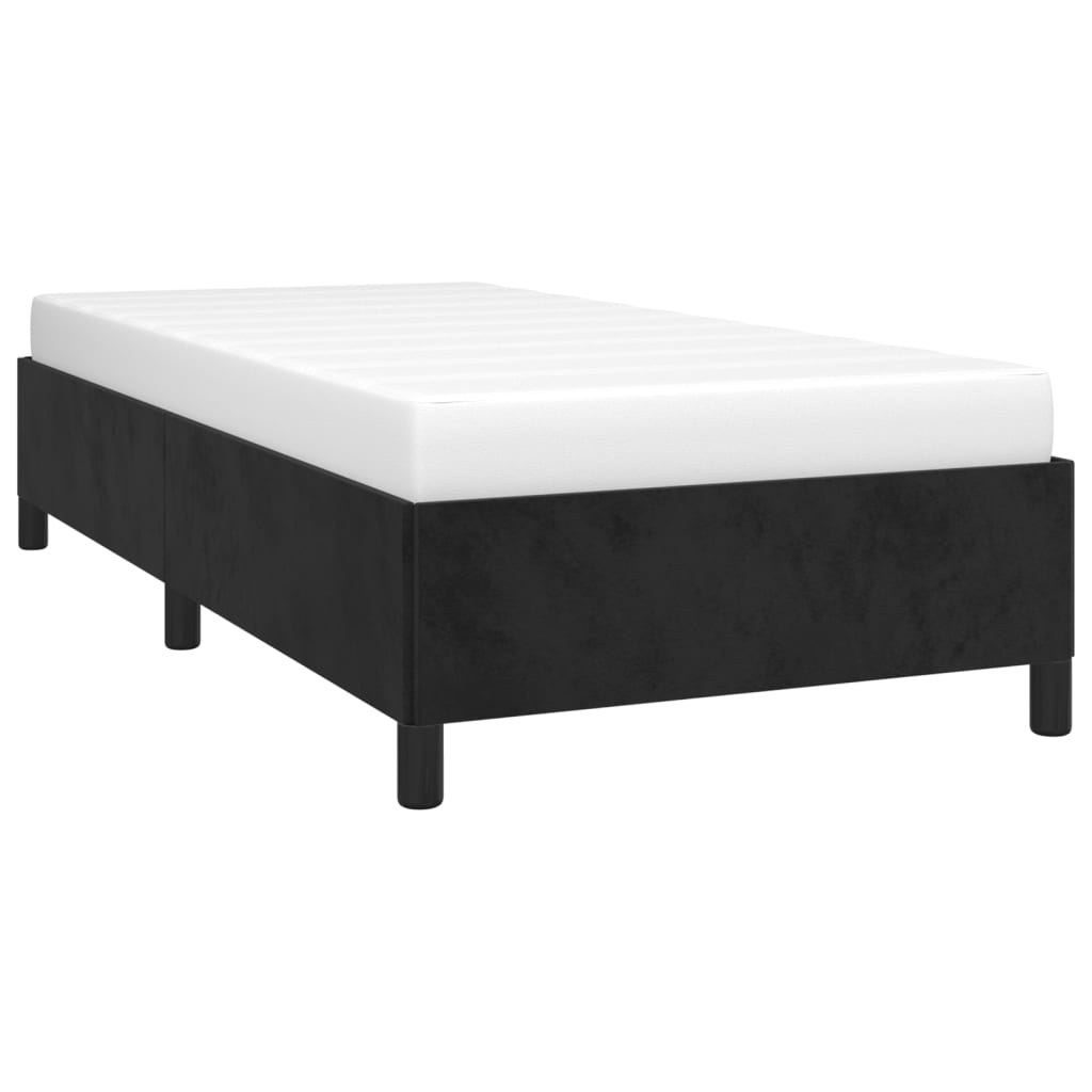 Cadru de pat, negru, 90x190 cm, catifea - Lando