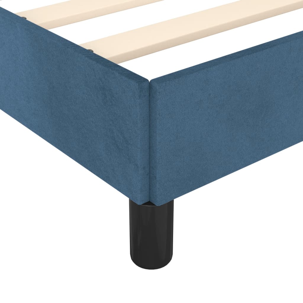 Cadru de pat, albastru închis, 90x190 cm, catifea - Lando