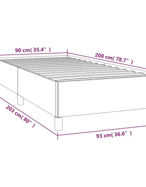Încărcați imaginea în vizualizatorul Galerie, Cadru de pat, gri deschis, 90x200 cm, catifea - Lando
