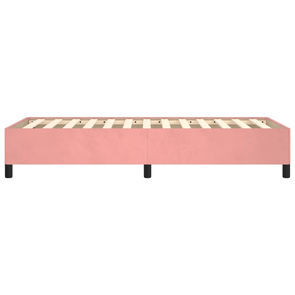 Cadru de pat, roz, 90x200 cm, catifea - Lando