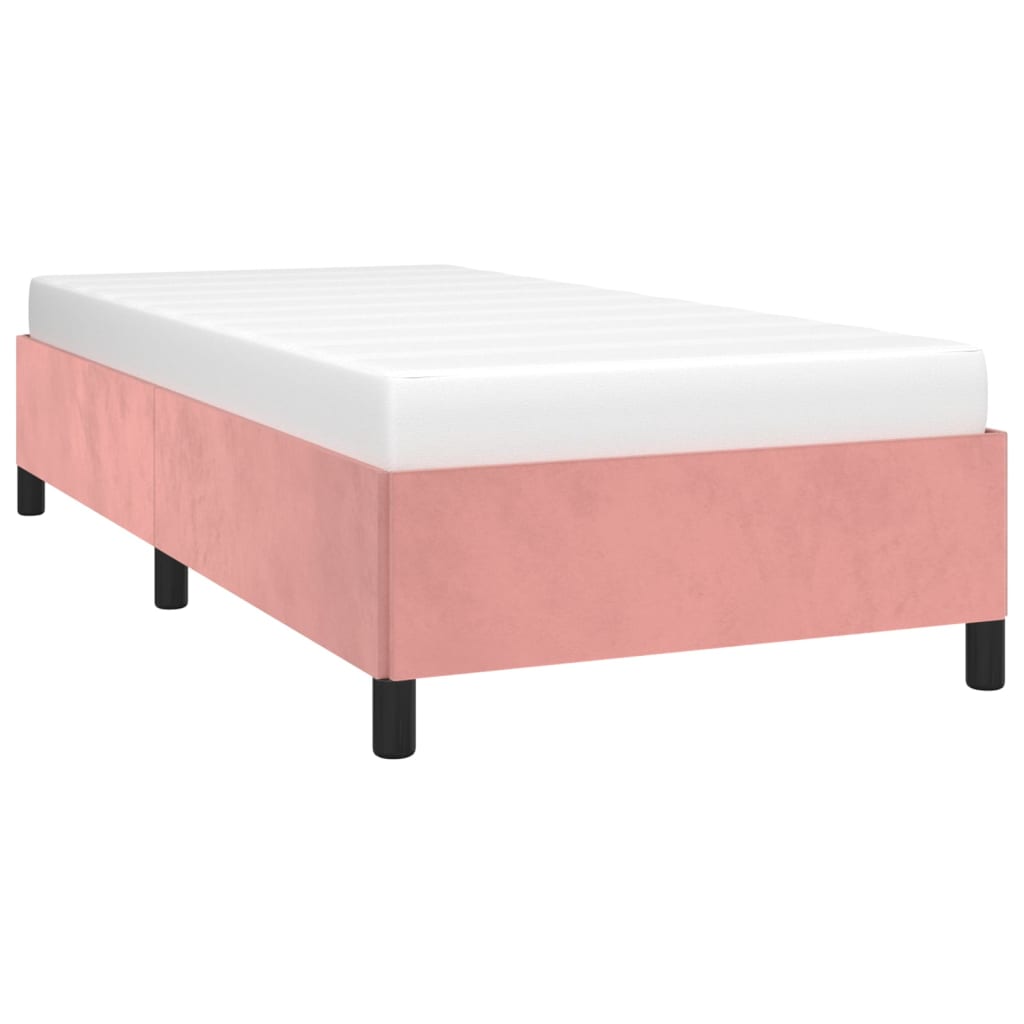 Cadru de pat, roz, 100x200 cm, catifea - Lando