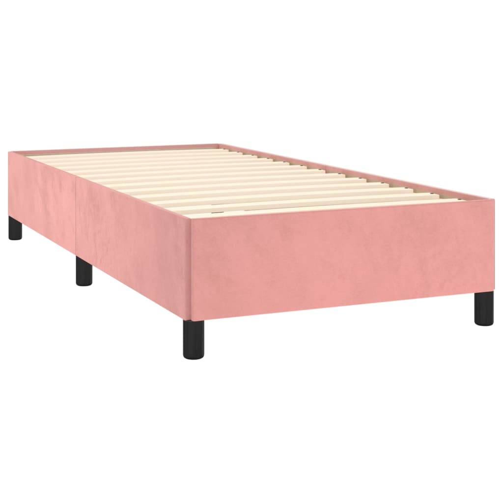 Cadru de pat, roz, 100x200 cm, catifea - Lando