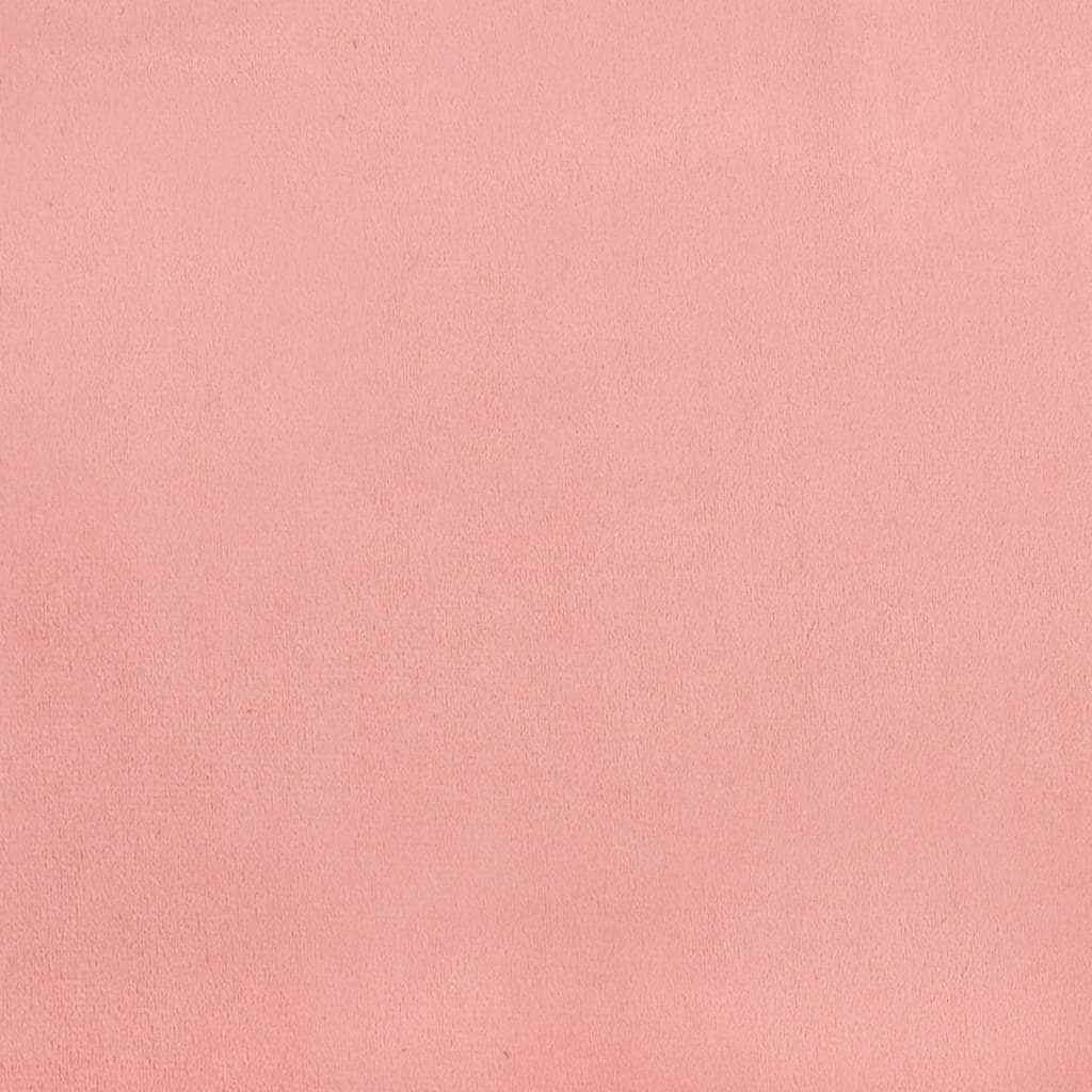 Cadru de pat, roz, 140x190 cm, catifea - Lando