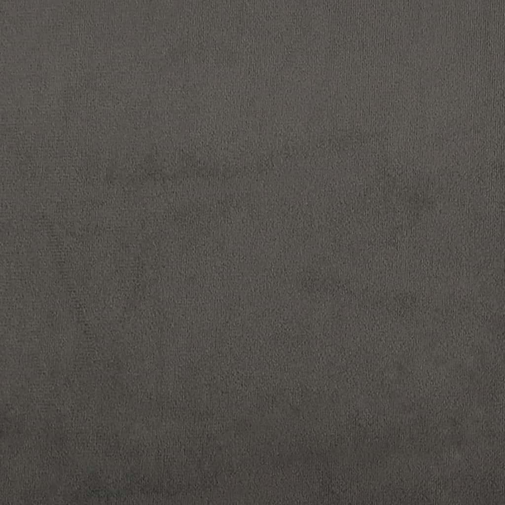 Cadru de pat, gri închis, 140 x 200 cm, catifea - Lando