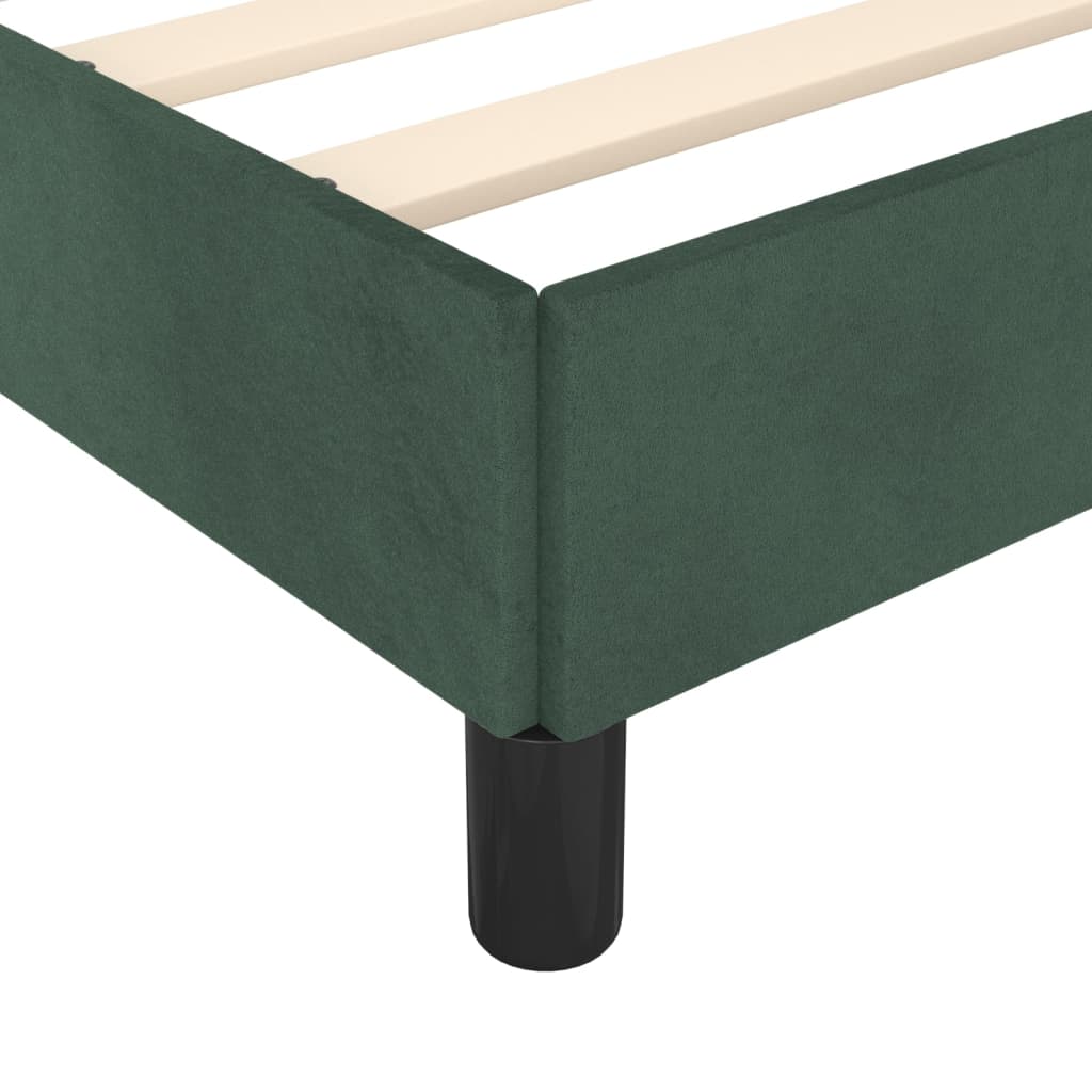 Cadru de pat cu tăblie, verde închis, 80x200 cm, catifea - Lando