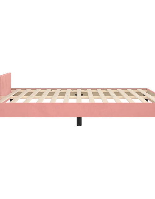 Загрузите изображение в средство просмотра галереи, Cadru de pat cu tăblie, roz, 180x200 cm, catifea - Lando
