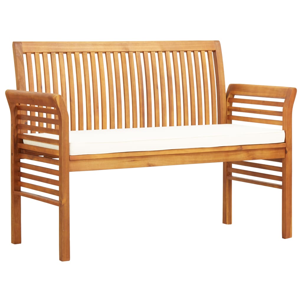 Set mobilier de exterior cu perne, 3 piese, lemn masiv acacia - Lando