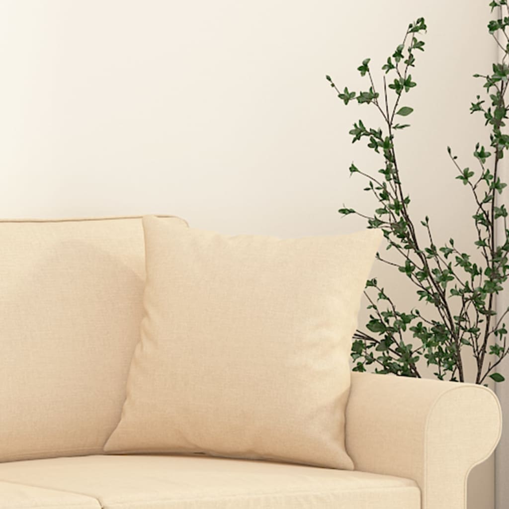 Perne decorative 2 buc. crem 40x40 cm, material textil - Lando