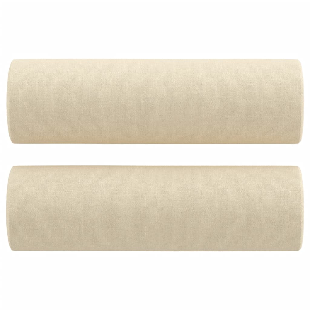 Perne decorative, 2 buc., crem, Ø15x50 cm, textil - Lando