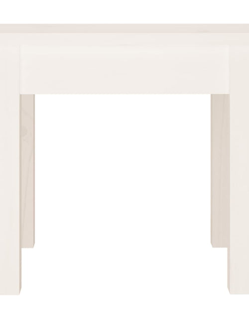 Încărcați imaginea în vizualizatorul Galerie, Măsuță de cafea, alb, 35x35x30 cm, lemn masiv de pin Lando - Lando
