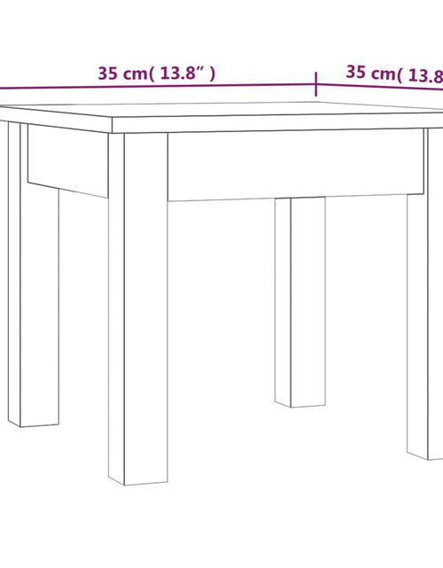 Загрузите изображение в средство просмотра галереи, Măsuță de cafea, alb, 35x35x30 cm, lemn masiv de pin Lando - Lando
