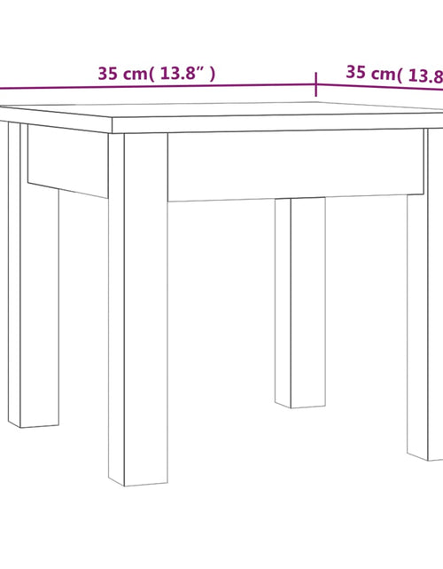 Загрузите изображение в средство просмотра галереи, Măsuță de cafea, gri, 35x35x30 cm, lemn masiv de pin Lando - Lando
