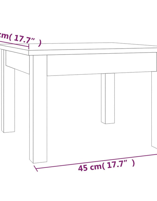 Загрузите изображение в средство просмотра галереи, Măsuță de cafea, alb, 45x45x30 cm, lemn masiv de pin Lando - Lando
