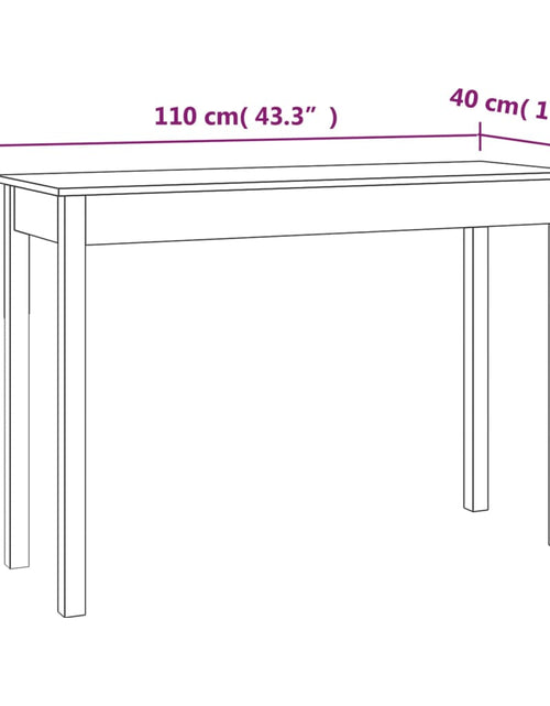 Încărcați imaginea în vizualizatorul Galerie, Masă consolă, 110x40x75 cm, lemn masiv de pin Lando - Lando
