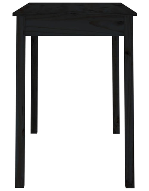Загрузите изображение в средство просмотра галереи, Masă de sufragerie, negru, 110x55x75 cm, lemn masiv de pin - Lando
