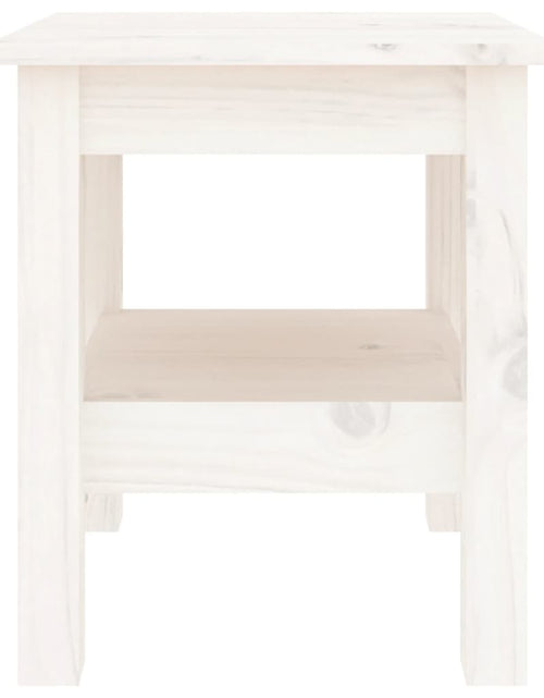 Încărcați imaginea în vizualizatorul Galerie, Măsuță de cafea, alb, 35x35x40 cm, lemn masiv de pin Lando - Lando
