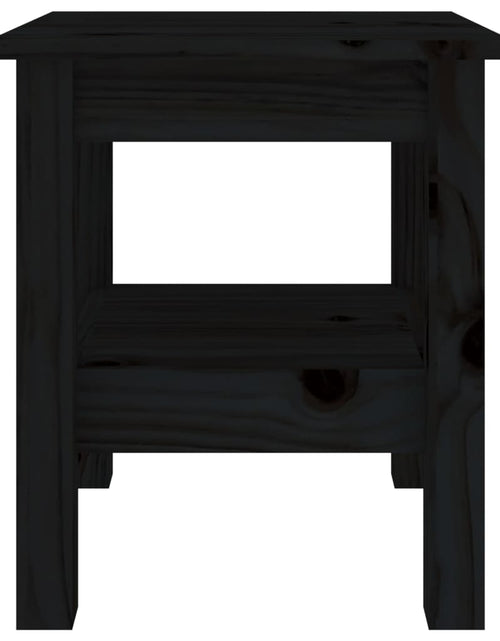 Încărcați imaginea în vizualizatorul Galerie, Măsuță de cafea, negru, 35x35x40 cm, lemn masiv de pin Lando - Lando
