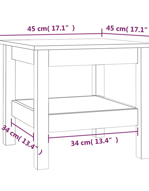 Загрузите изображение в средство просмотра галереи, Măsuță de cafea, maro miere, 45x45x40 cm, lemn masiv de pin Lando - Lando
