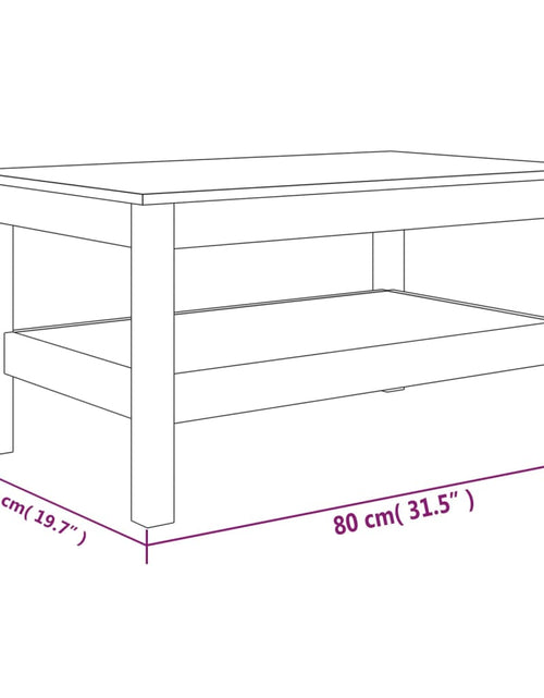 Încărcați imaginea în vizualizatorul Galerie, Măsuță de cafea, alb, 80x50x40 cm, lemn masiv de pin - Lando

