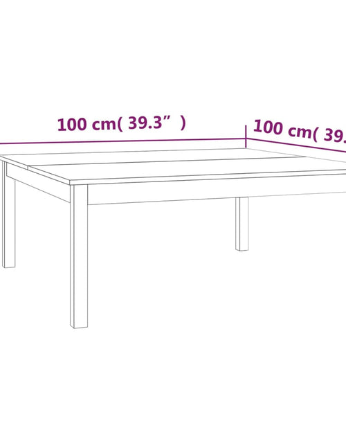 Загрузите изображение в средство просмотра галереи, Măsuță de cafea, gri, 100x100x40 cm, lemn masiv de pin Lando - Lando
