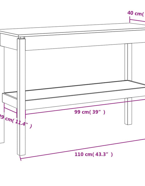 Загрузите изображение в средство просмотра галереи, Masă consolă, alb, 110x40x75 cm, lemn masiv de pin Lando - Lando
