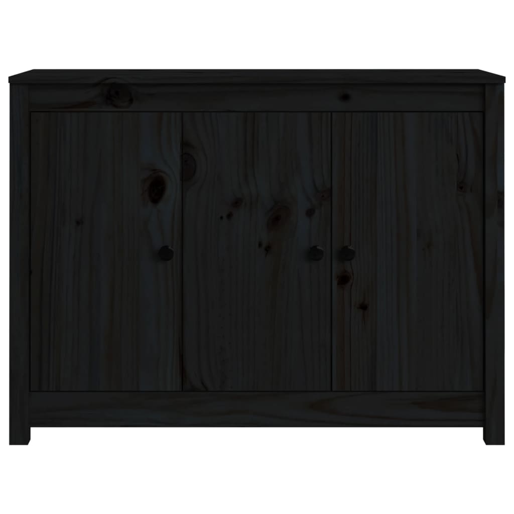 Servantă, negru, 100x35x74 cm, lemn masiv de pin - Lando