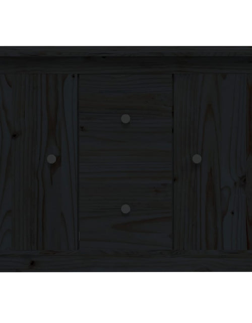 Încărcați imaginea în vizualizatorul Galerie, Servantă, negru, 100x35x74 cm, lemn masiv de pin Lando - Lando
