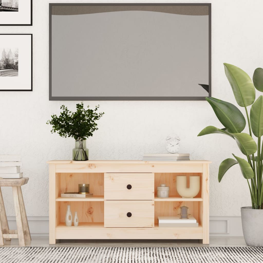 Comodă TV, 103x36,5x52 cm, lemn masiv de pin Lando - Lando