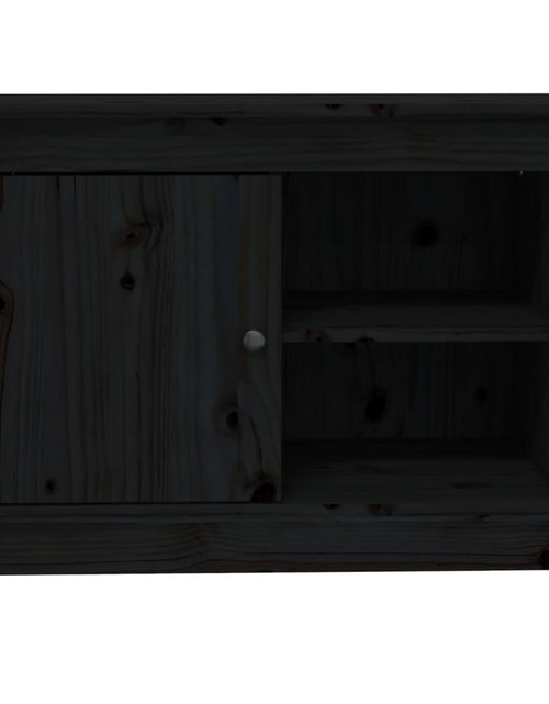 Încărcați imaginea în vizualizatorul Galerie, Comodă TV, negru, 70x36,5x52 cm, lemn masiv de pin Lando - Lando
