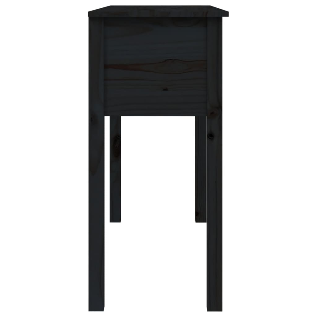 Masă consolă, negru, 100x35x75 cm, lemn masiv de pin Lando - Lando