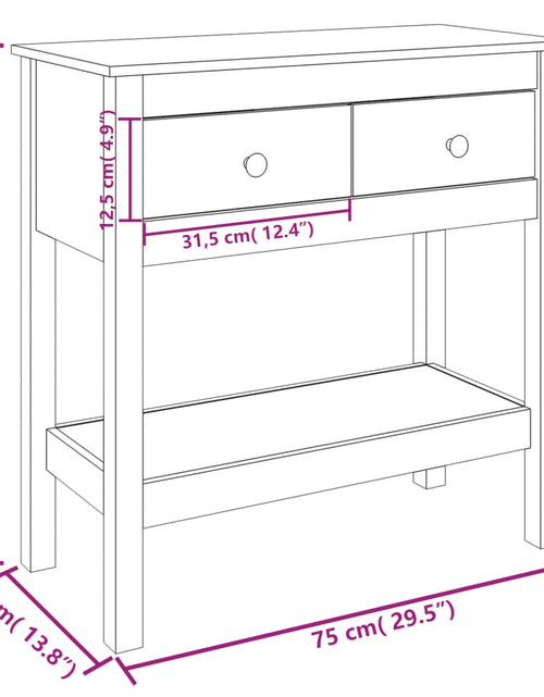 Încărcați imaginea în vizualizatorul Galerie, Masă consolă, maro miere, 75x35x75 cm, lemn masiv de pin Lando - Lando
