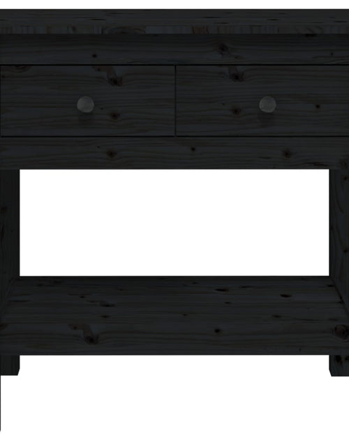 Загрузите изображение в средство просмотра галереи, Masă consolă, negru, 75x35x75 cm, lemn masiv de pin Lando - Lando
