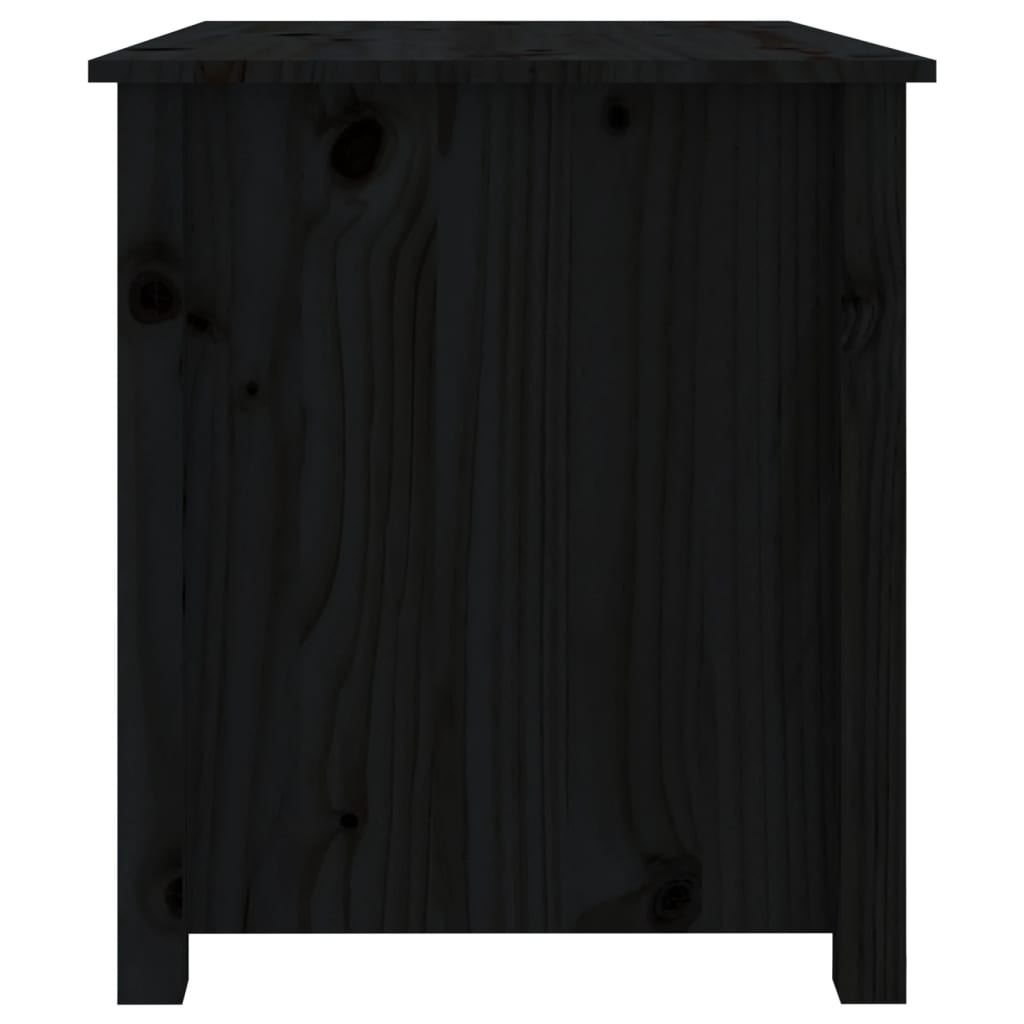 Măsuță de cafea, negru, 71x49x55 cm, lemn masiv de pin Lando - Lando