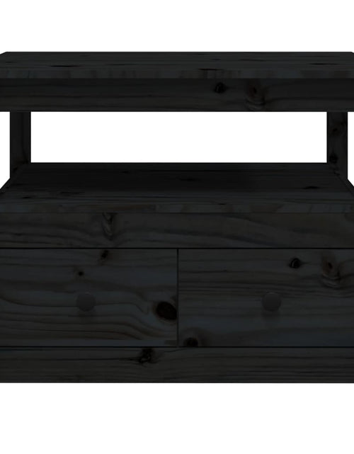 Загрузите изображение в средство просмотра галереи, Măsuță de cafea, negru, 71x49x55 cm, lemn masiv de pin Lando - Lando
