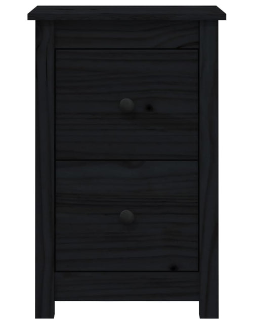 Загрузите изображение в средство просмотра галереи, Noptieră, negru, 40x35x61,5 cm, lemn masiv de pin - Lando

